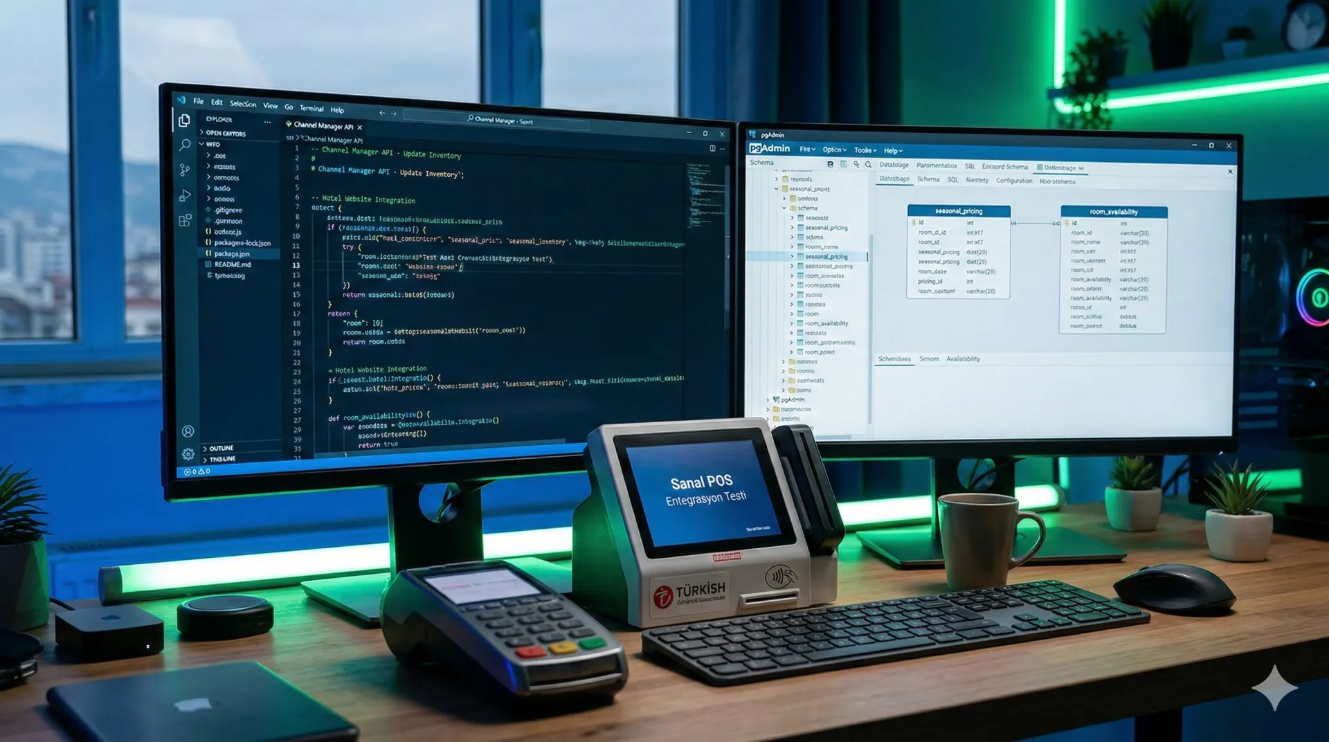 Otel ve tatil köyleri için web sitesine entegre edilen Sanal POS ödeme sistemleri ve kanal yöneticisi API kodlama süreci.