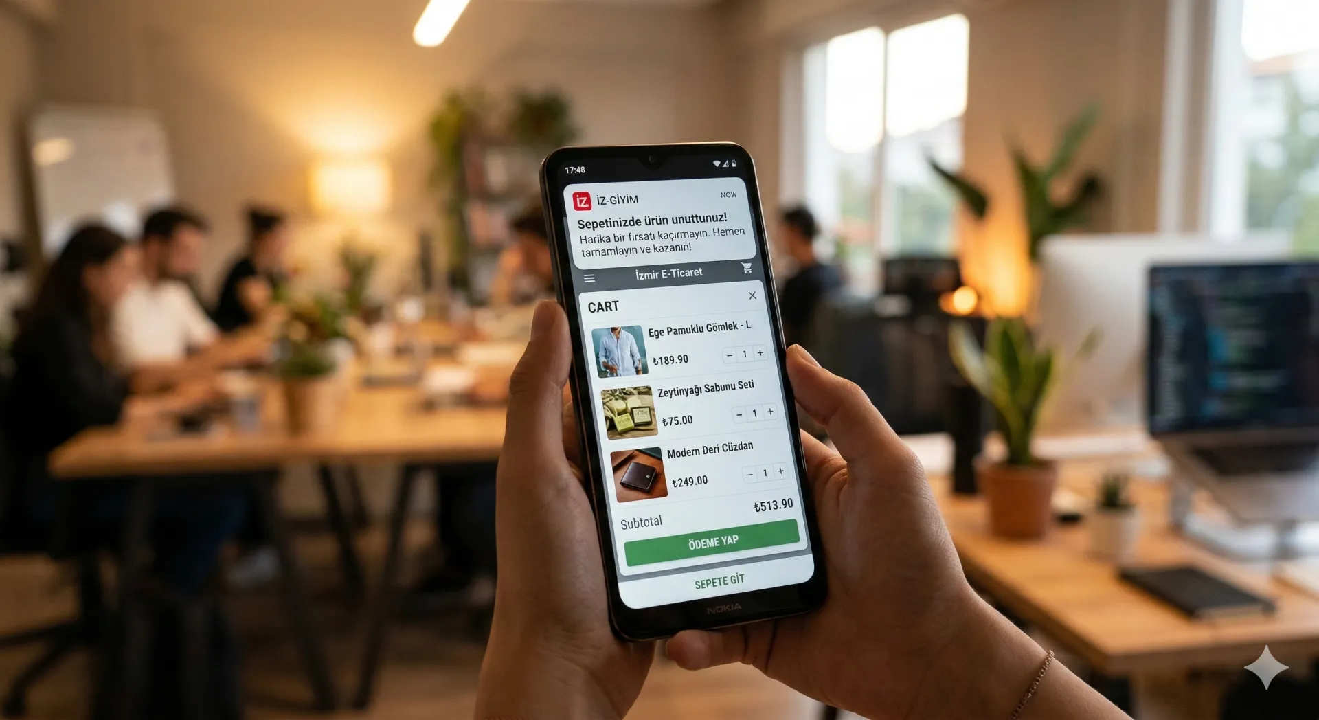 E-ticaret mobil uygulamalarında anlık bildirimlerin satışları artırıcı etkisi.