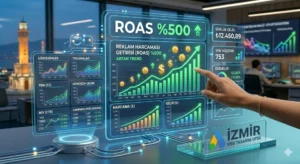 Google reklamlarının kazanç potansiyelini ve ROI artışını temsil eden illüstrasyon.