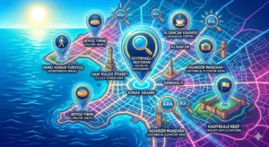 İzmir yerel SEO ve web tasarım görünürlük haritası.