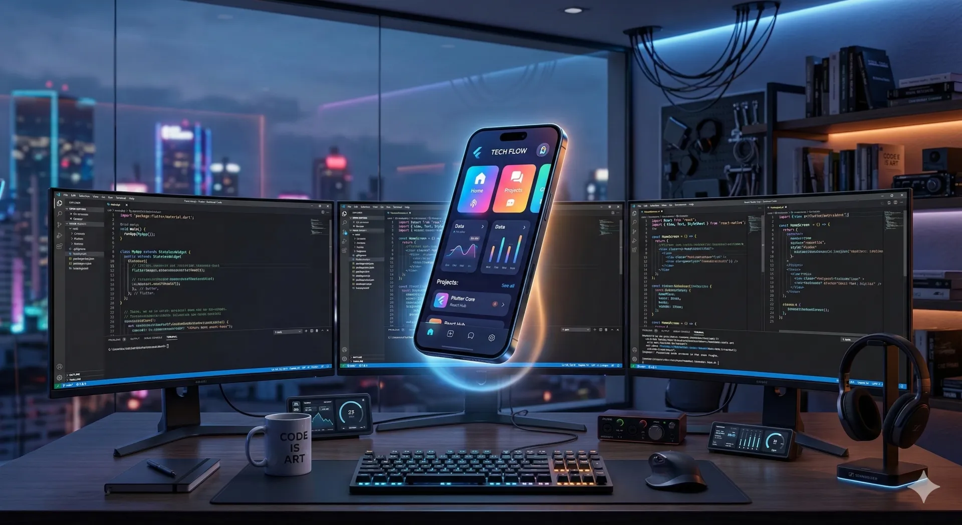 2026 model mobil uygulama geliştirme ortamı ve modern yazılım araçları.