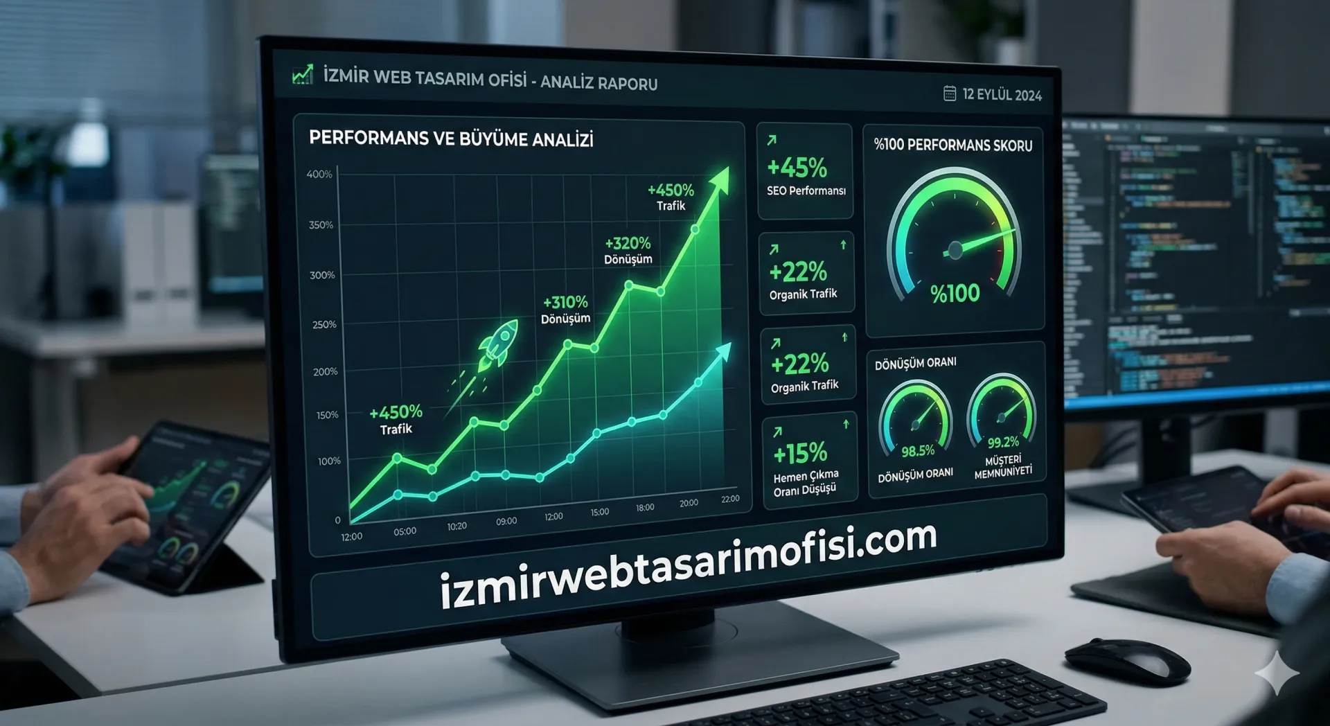 Web tasarımında Core Web Vitals ve sayfa yüklenme hızı optimizasyonu ile yüksek performans analizleri.