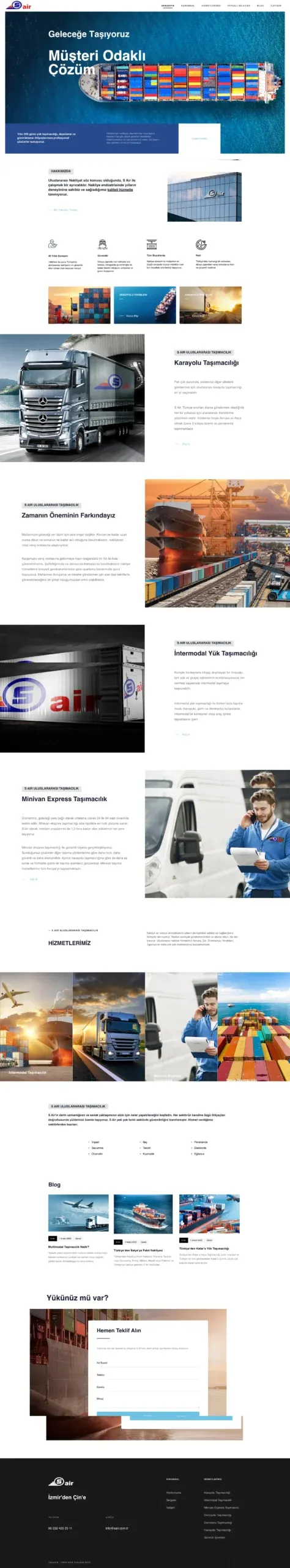 İzmir Uluslararası Lojistik & Taşımacılık Firması için Kurumsal Web Tasarım