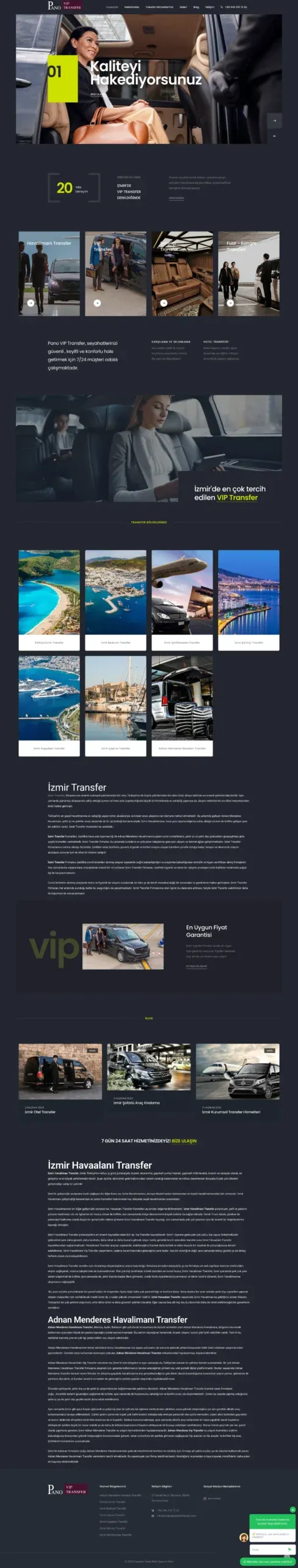 İzmir VIP Transfer & Turizm Firması için Dönüşüm Odaklı Kurumsal Web Tasarım